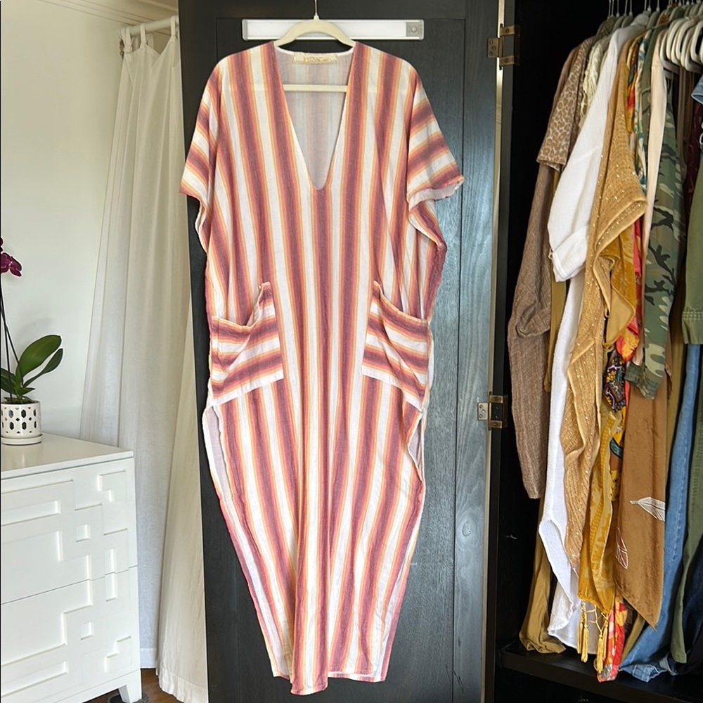 Jen’s Pirate Booty - Striped V-Neck Maxi Dress